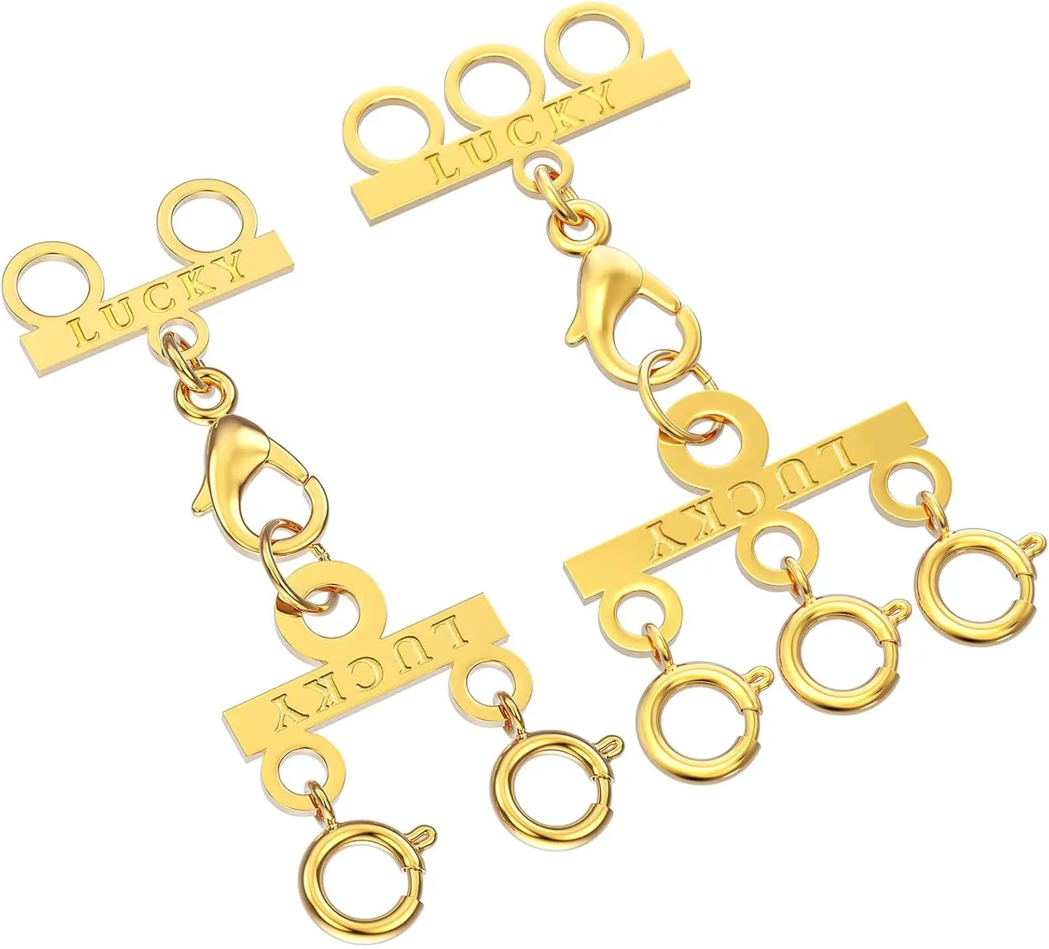 Multi-Strand Necklace Separator, Plated Hypoallergenic Stainless Steel Clasp for Tangle-Free Tiered Looks, 0.1oz Weight Gift for Valentine's Day, Anniversary, Gold Aesthetic, Birthday, Attach With Hook And Springring Clasp, Comfortable For Everyday Wear,,