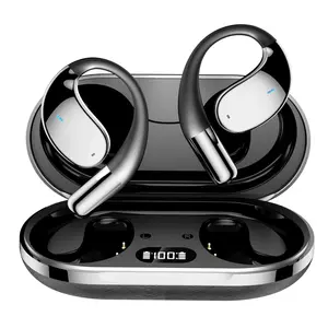 Q39 earphones -60 hours of ultra long battery life, ergonomic design, with LED digital charging case, excellent sound quality, waterproof and sweat proof, audifonos bluetooth headphones bluetooth , clear calls Audio Earbud Tablet Headset Electronic Black