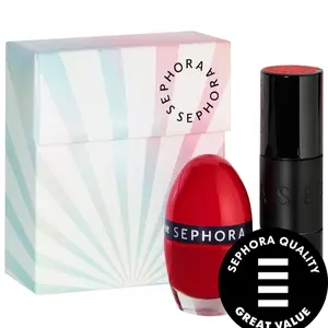 Red Nail & Lip Duo Lip & Nail Makeup Set Cosmetic Lash Compact