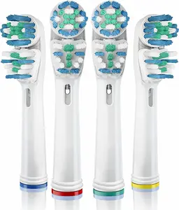 4 Pcs Toothbrush Heads for Oral B Electric Toothbrushes, Dual Clean Oral B Toothbrush Heads Compatible with Replacement Heads, Pro 500/1000/1500/3000/3757/5000/7000/7500/8000