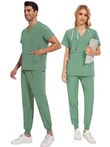 2-piece Set Suitable for Both Men and Women Including Top and Pants Hand Brush Clothing Nursing Home Pet Hospital Veterinary Kit Men's and Women's Nursing Suit Set