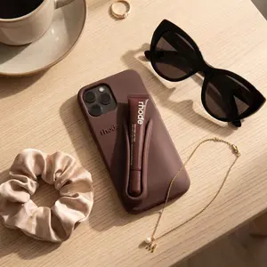 Rhode Lip Holder phone case for iPhone 11 12 13 14 15 16 17 Pro Max, cute silicone protective case, TikTok trend, IT Girl style beauty accessory, a must-have gift