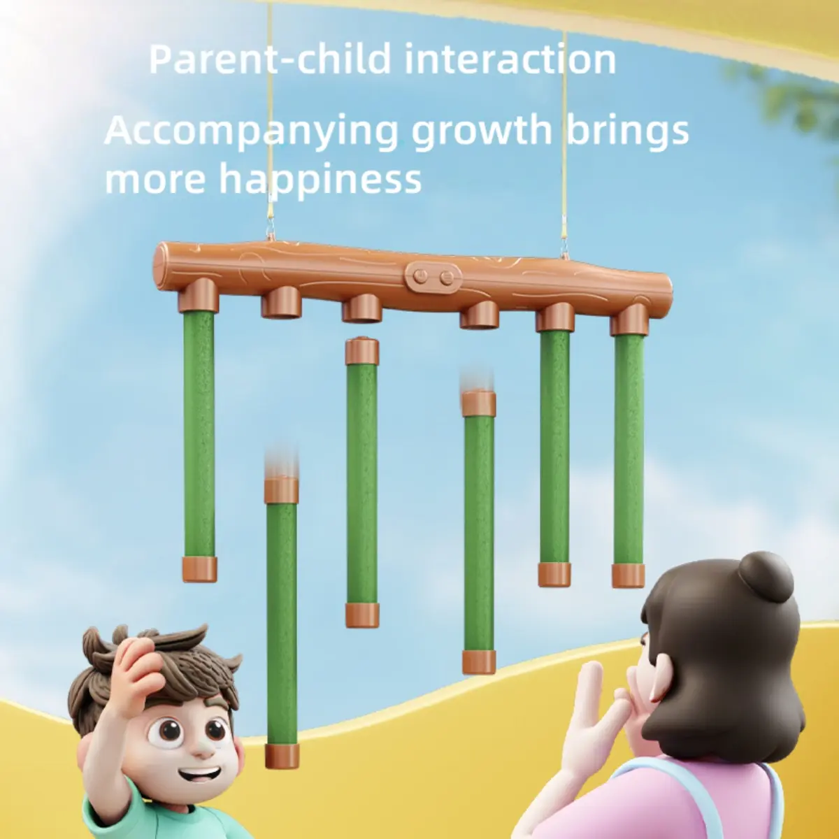 Kids Wooden Sound Grabber Toy, Hand-Eye Coordination Training, Parent-Child Interaction, Reaction Speed Practice, Ages 3+, Holiday Gift