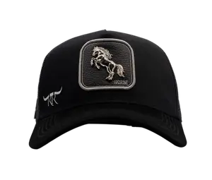 BIGG BOSS THE KING RANCH SILVER HORSE SNAPBACK MESH HAT TKRCABALLO BKSIL