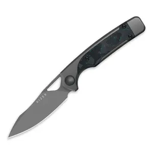 Kizer Ara S45VN Titanium & Camo Carbon Brittany Blue Ki3729A2