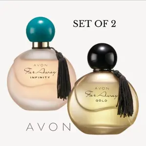 Avon Far Away 1.7fl Set of 2 Gold & Infinity Classic Style Perfume for Enthusiasts New Arrival Dual Fragrance Collection