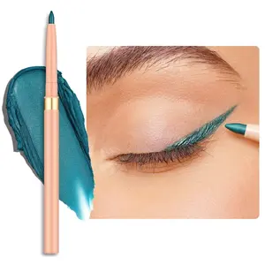 Teal Eyeliner Pencil, Waterproof Retractable Eye Liner Pen, Long Lasting Smudge Resistant, 17 Lagoon