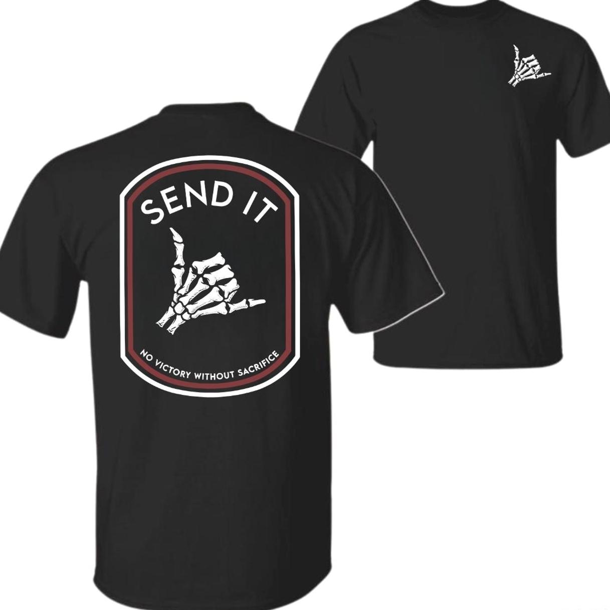 Classic pullover T-Shirts Send It No Victory Without Sacrifice, Conquer Your Limits. as Gifts for him & her Crewneck Casual Tropical Menswear Top
