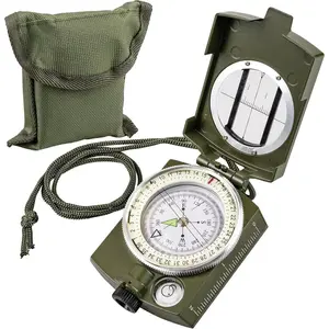Compasses，Hiking Compass for Survival with ，Compass Survival，Waterproof Durable and Pocket-SizedTactical Survival Compass with Lanyard，Climbing Biking Exploring Geology, Outdoor Activities