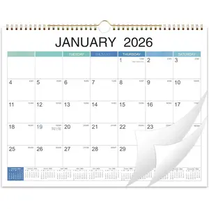 2026 Wall Calendar - Jan 2026 - Dec 2026, 2026 Calendar, 15" x 11.5", Spiral Binding, Yearly Overview, Holidays, Large Blocks, Perfect Organizer for Home & Office