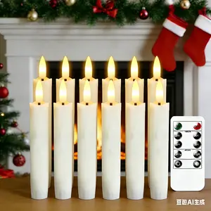 12pcs Halloween Flameless Candle Lights with Remote Dimmer, Suitable for Autumn Home Decor, Halloween Decoration, and Living Room Ornament