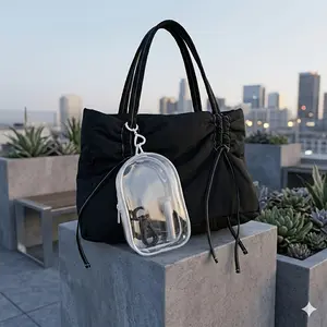 New Wide Cosmetic Storage Bag, Outdoor Display, Transparent Hanging Box, Portable Dust-Proof Collectible Pouch, Multiple Colors Available