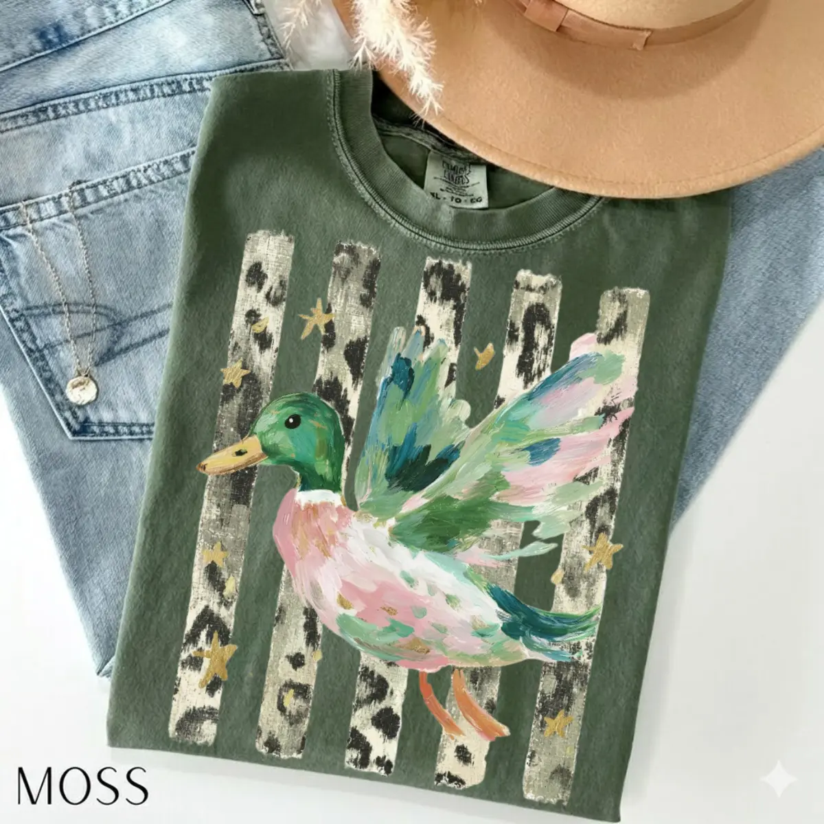 Comfort Colors Vintage Mallard Duck Shirt, Waterfowl Wildlife Graphic Tee, Rustic Farmhouse Country Bird T-Shirt