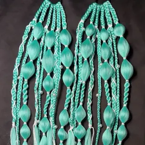 Mint Green Bubble Braid Pigtails