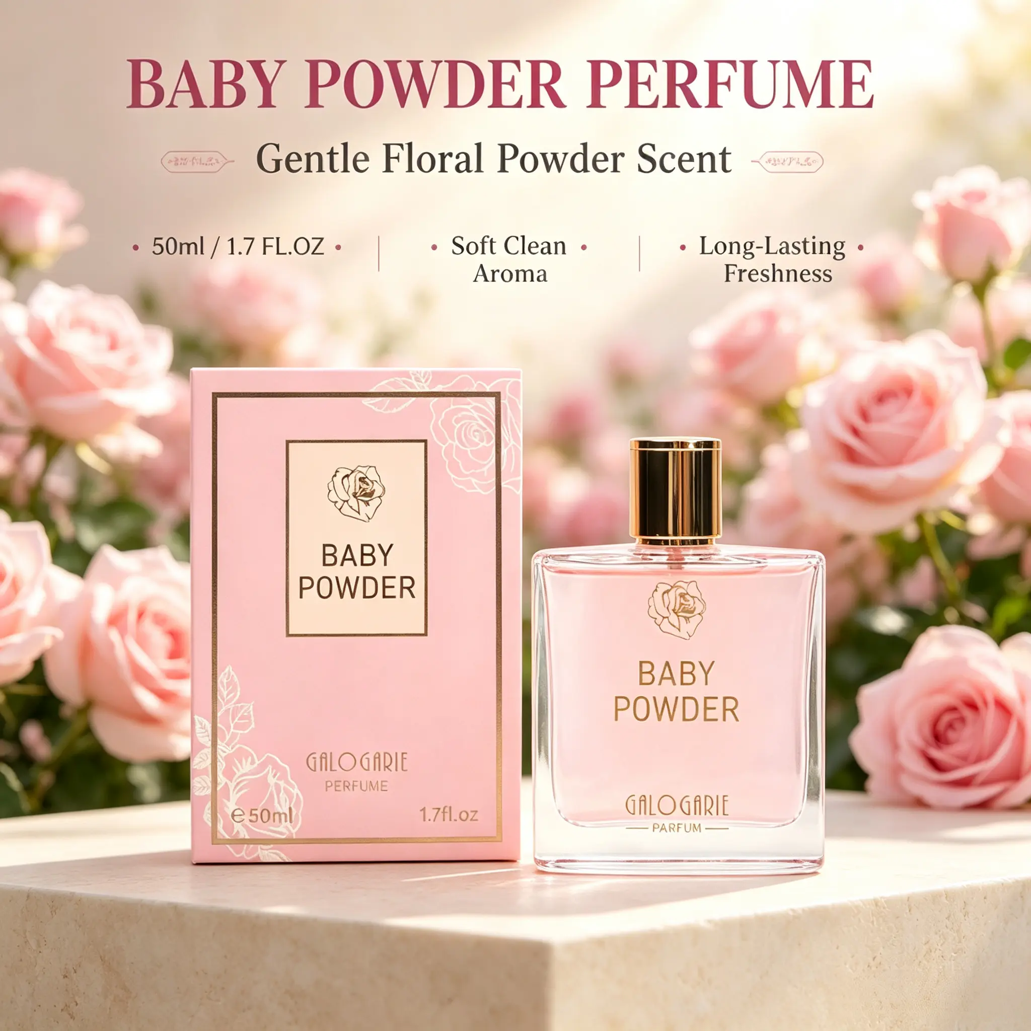 BABY POWDER PERFUME GALO GARIE  Gentle Floral Powder Scent |50ml /1.7 FL.OZ Perfect Occasions For You