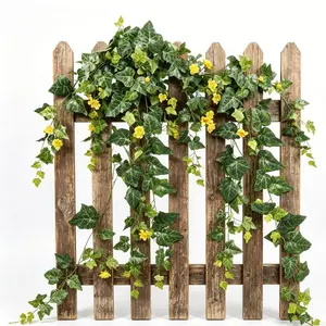 Artificial Ivy Leaf Ring, Wall-Mounted Vine for Home Garden Decor, Wedding Party DIY Fake Flower Wreath Leaves, Plant Decoration