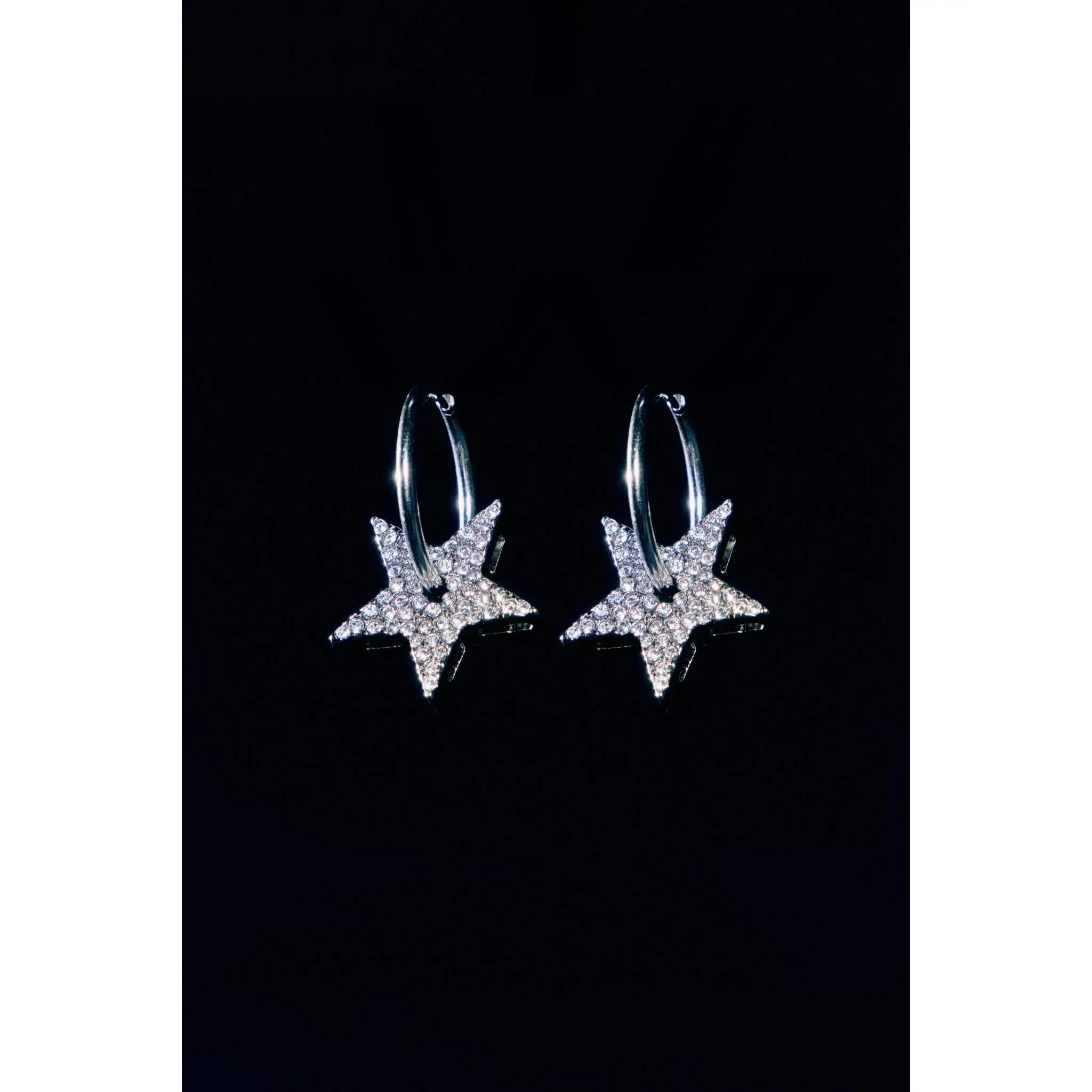STAR HOOP EARRINGS STAR HOOP EARRINGS