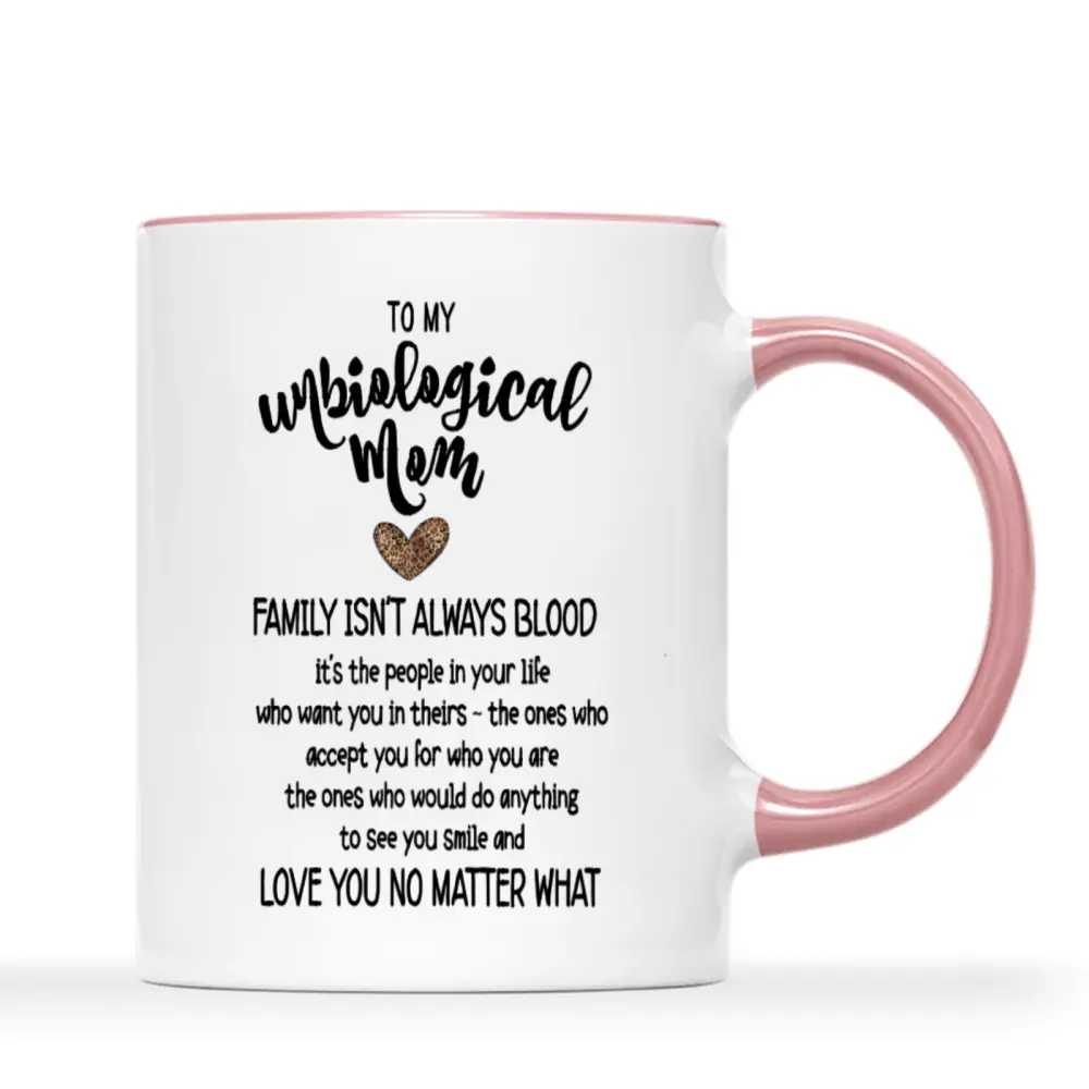 11oz Bonus Mom Mug, Mothers Day Unbiological Mom Gifts Bonus Mom Gift Mug for Step Mother, Stepmother Coffee Cup 1 Pc Black or Pink