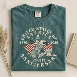 USA 250th Anniversary Comfort Colors Shirt, USA Flag Vintage T-Shirt, Usa 250th anniversary Independence Day Tee, 4th of July Patriotic Gift, Vintage America Tee