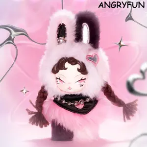 ANGRYFUN Plush Collectible Blind Box Figure – Cute Stuffed Toy Display, Trendy Art Toy Gift for Girls and Collectors