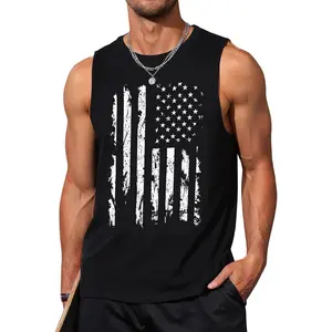 Mens Graphic Tank Tops Sleeveless Muscle Shirts Beach Hawaiian Coconut Tree Patriotic Tank Tops