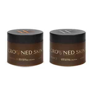 Crowned Skin Monarch & Prince Body Butter Bundle Set | Moisturizing | Nourishing | Fragrant | Gentle | Lightweight | Jojoba Oil Infused | 5oz Each