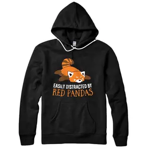 Personalized Red Panda Love Easily Distracted By Red Pandas Pullover Hoodie