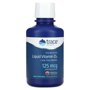 Trace Liquid Vitamin D3, Tropical Cherry, 125 mcg (5000 IU), 16 fl oz (473 ml)