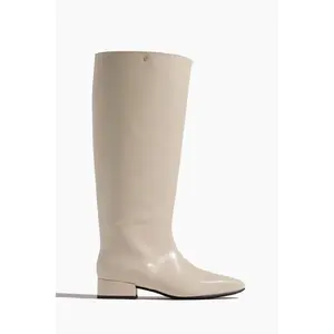 Subtle Shine Riding Boot in Dark Cream