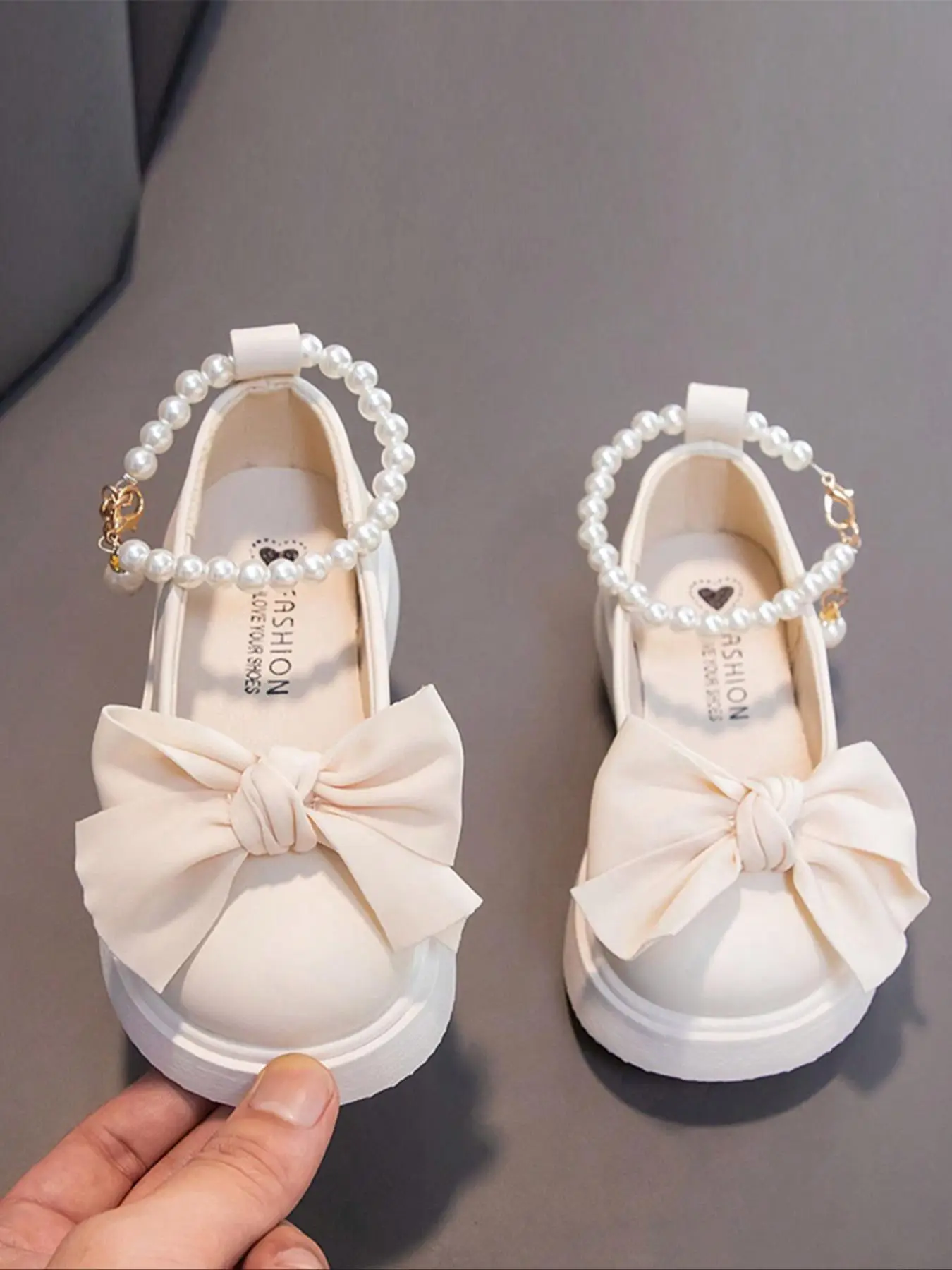 Girl's Cute Bowknot Design Flat Shoes, Fashionable Solid Color Mary Jane Flats for Daily Wear, Non-slip Wear-resistant Shoes for Girls