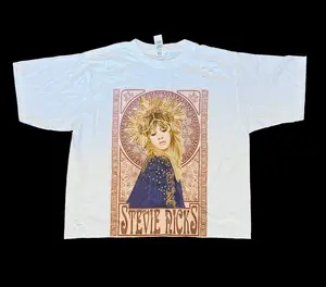 Stevie Nicks cropped top t shirt distressed