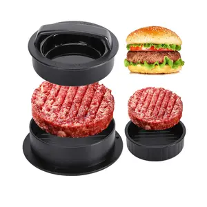 3 in 1 Burger Press Patty Maker  Non Stick Hamburger Mold Stuffed Slider BBQ Tool
