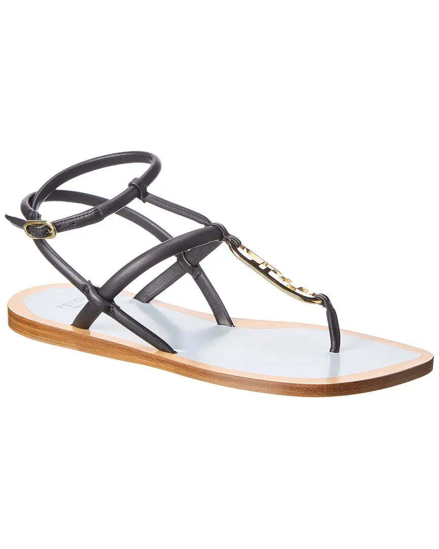 FENDI O'Lock Leather Sandal