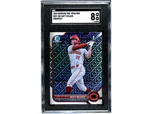 2022 Bowman Chrome Mega Box #BCP-245 Matt Mclain Prospect SGC 8