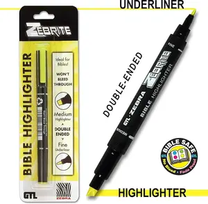 Zebrite Double Ended Bible Highlighter - Yellow