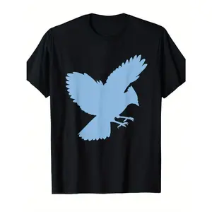 Men's Canadian bird with Toronto Pride colors Graphic T-Shirt - Short Sleeve Crew Neck Regular Fit Casual Wear | Soft & Breathable Fabric, Durable Print, Everyday Comfort, Machine Washable, minimalist graphic design a flying bird silhouette on a plain