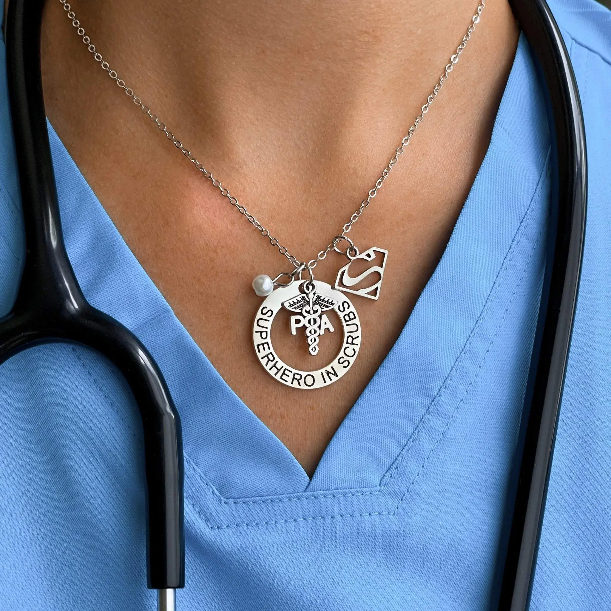 Superhero in Scrubs Necklace