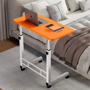 Work Table Adjustable Height Computer Desk with Wheels Bedside Sofa Side Table for Bedroom, Laptop, Stand ,Office Desk Coffee Table 23.62 x 15.74 x 23.62-35.43 Inches