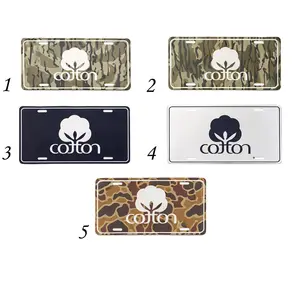[ Trending ] Cotton Plant License Plate - Farm Style Car Tag - Rustic Camo Country Auto Decor - Southern Farmhouse Gift for Truck & SUV
