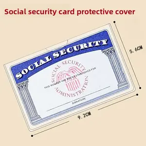10-Pack Social Security Card Protector, New Medical Insurance Card Protector, Credit Card Case. Transparent Soft Card Case, Waterproof Protection for Social Security Cards and Credit Cards Protectors