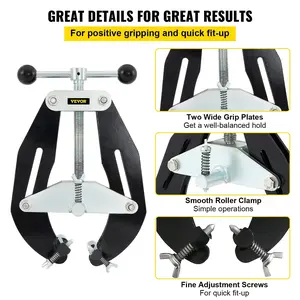 Spring new arrivals Pipe Clamp, 2 to 6 in, High Strength Ultra Clamp with Quick Acting Screws, Steel Pipe Alignment Tool with Lightweight Design, Black