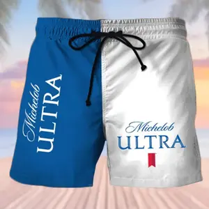 Casual Drinking Meme Print Beach Shorts for Men Summer Holiday Outfit