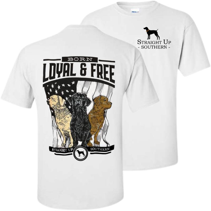 Straight Up Southern Loyal Men’s Cotton T-Shirt – Regular Fit Short-Sleeve Crew Neck, All-Seasons Fashion Dark Heather Fitted Top, Comfy Knit with Non-Peeling Non-Fading Cute Digital Printed Image, Menswear Streetwear Essential
