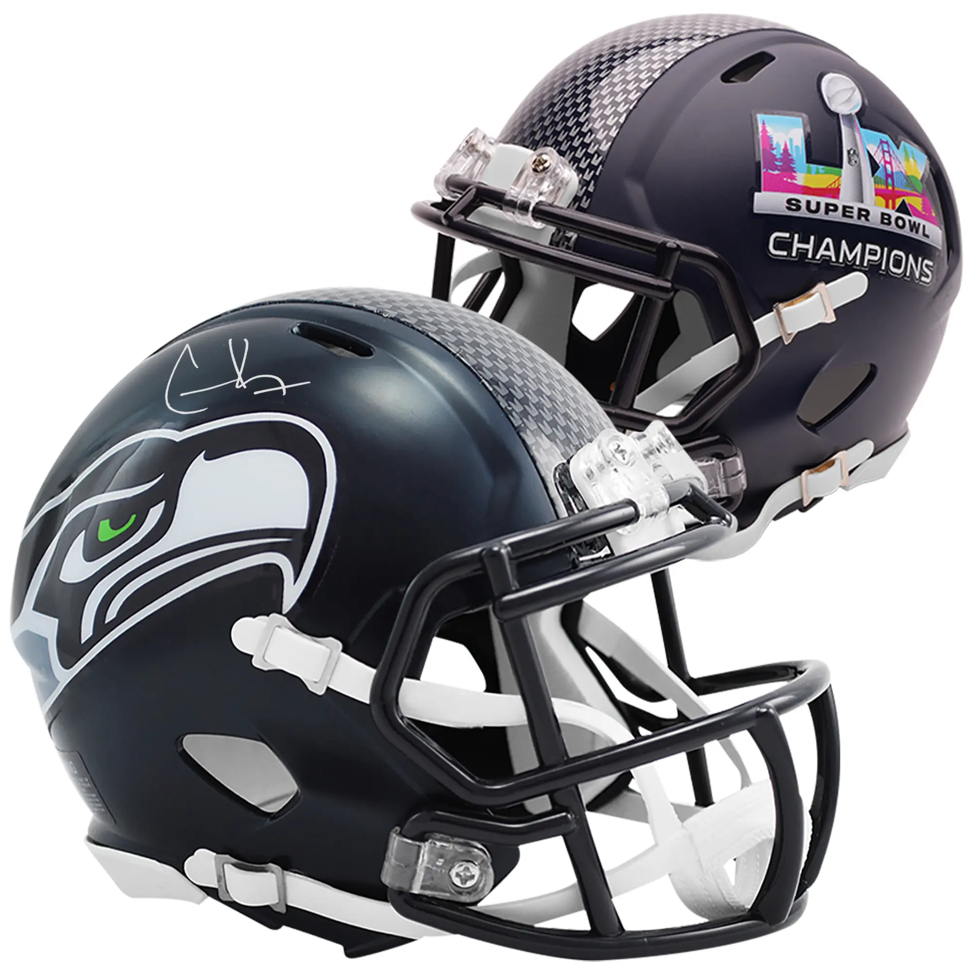 Cooper Kupp Seattle Seahawks Autographed Riddell Super Bowl LX Champions Speed Mini Helmet
