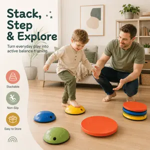 Children’s Balance Stepping Stone Sensory Training Toy — Indoor/Outdoor Toddler Coordination Game Set, Non-Slip Parent–Child Interactive Educational Exercise Equipment, Great Gift for Birthdays and Christmas