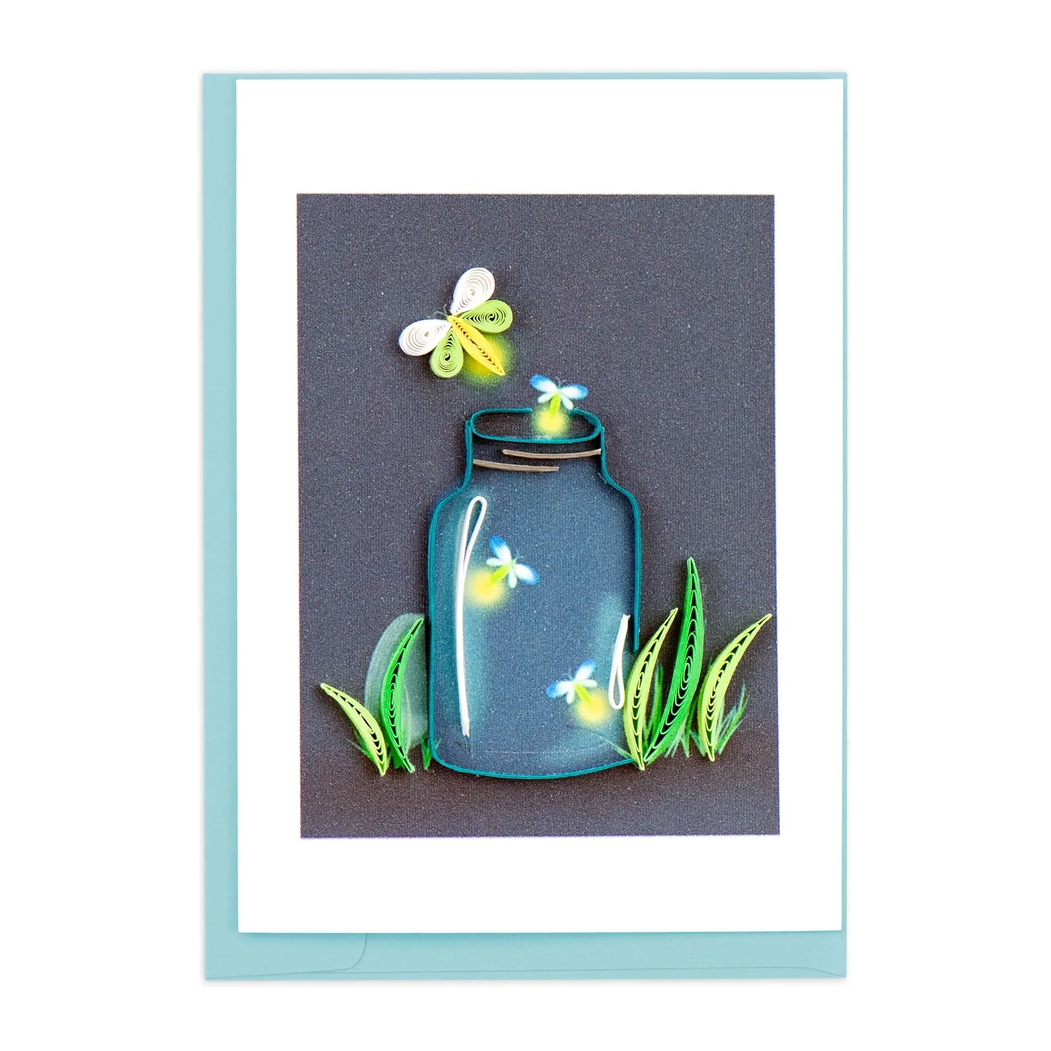 Quilled Fireflies Gift Enclosure Mini Card