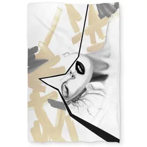 360 Stand Twin Extra Long Divided Linen Duvet Cover - Modern Chic Gray Women's Bedding, Artistic Design Face Art Prints, Easy to Care for Machine Washable Textile, Eclectic Interior Home Decor, Minimalist Style