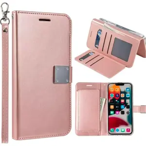 Entronix Case for iPhone 16E - Foldable Wallet & Card Holder Cover Protective Shell Shockproof Durable Protection Dustproof