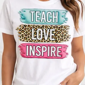 Womenswear Top, Women's "Teach Love Inspire" Graphic T-Shirt