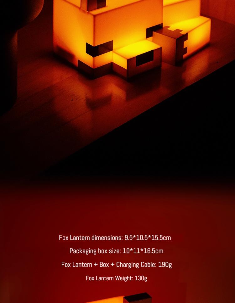 Cute Fox Design Decorative Night Light Soft Orange Glow Ideal for Gaming Room Playroom and Bedroom Best Friend Gift Ideas